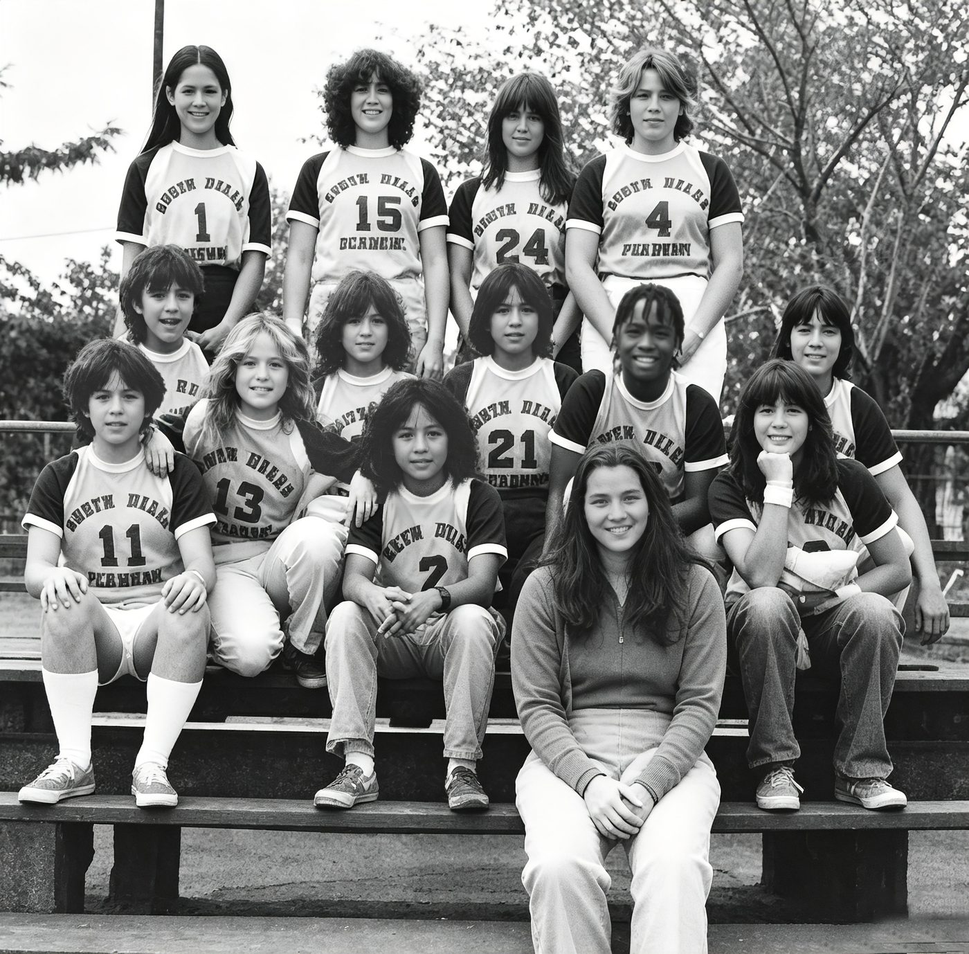 The South Hills Academy girls' team in school jerseys