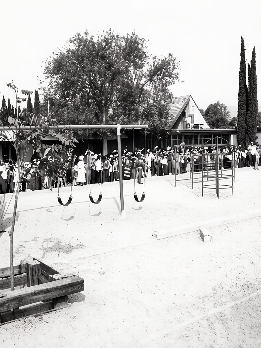 Students gathered across the South Hills Academy playground