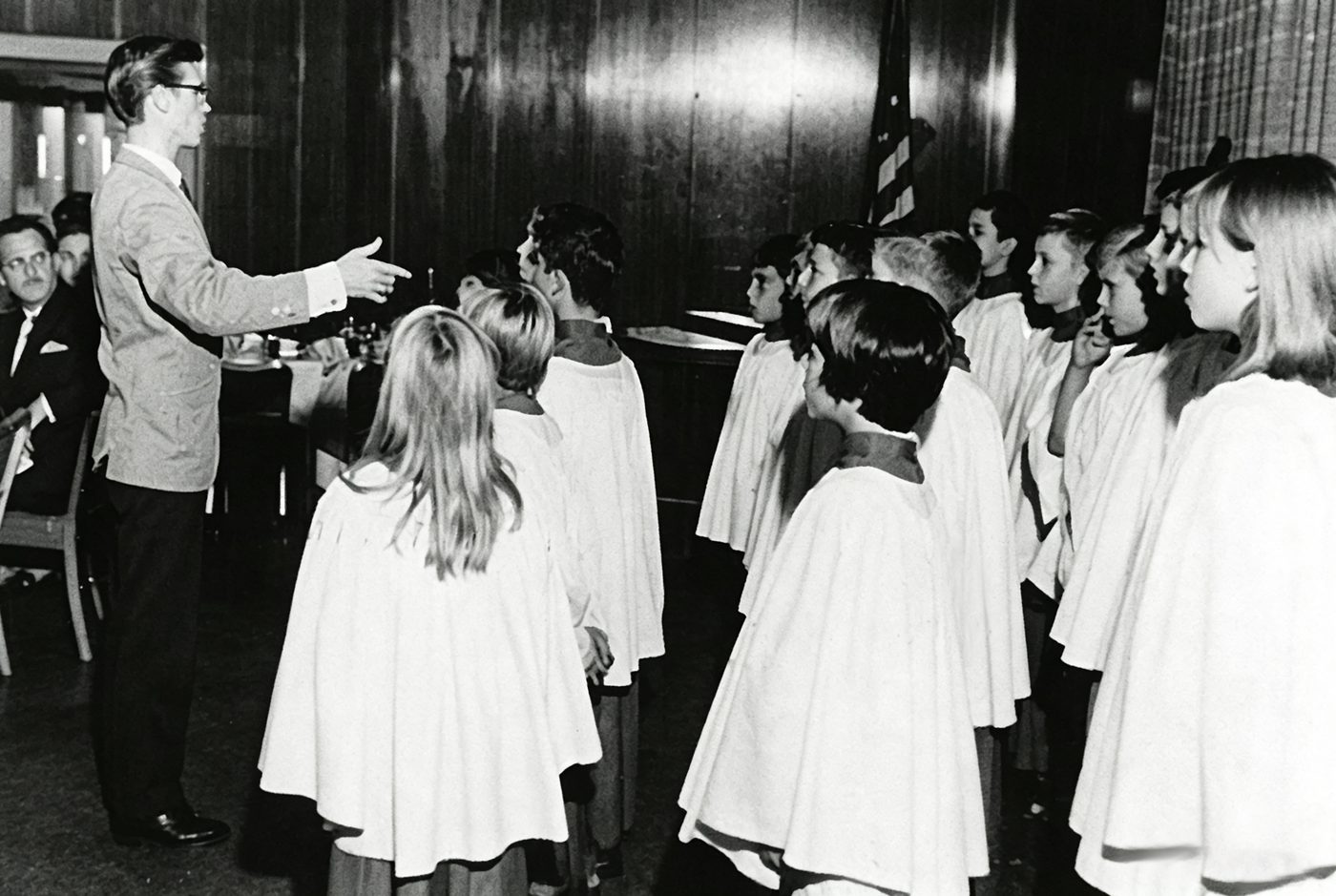 The South Hills Academy children's choir in robes